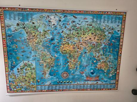 Nástenná mapa "detský svět" 140x100 cm,