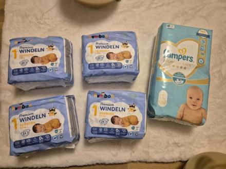Detské plienky 1, pampers,2 kg - 6 kg