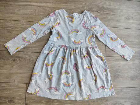 Bavlnené šaty s dúhami h&m, h&m,110
