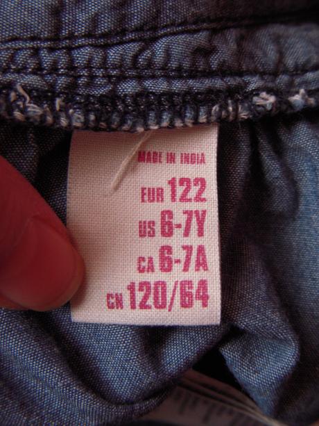 Rifľové šaty, h&m,122