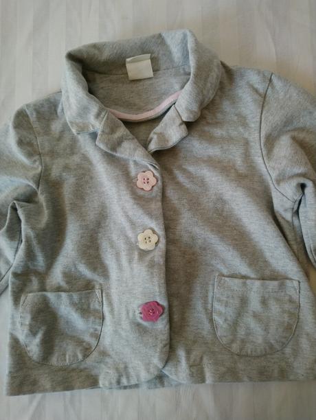 Dievčenská sivá mikina, h&m, h&m,92