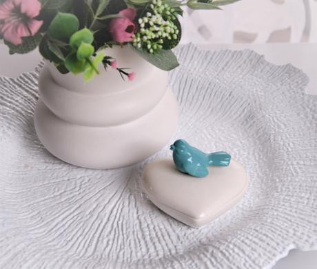 Keramická šperkovnica-vtáčik, 