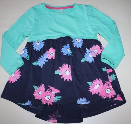 86 kvitekovane saty, tunika,12-18 mes., debenhams,86