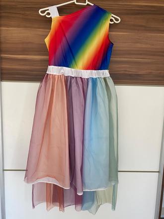 Dúhové šaty na karneval, 
