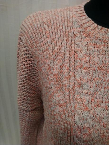 Dámsky ružovo biely pulóver, tu, xxl, tu,xxl