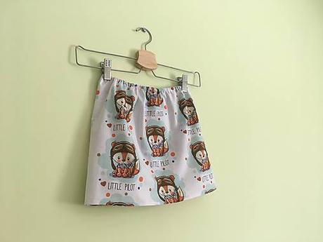 Handmade sukňa little pilot, 86