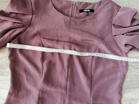 Sivoružové jemnučké šaty asos, v38, 38