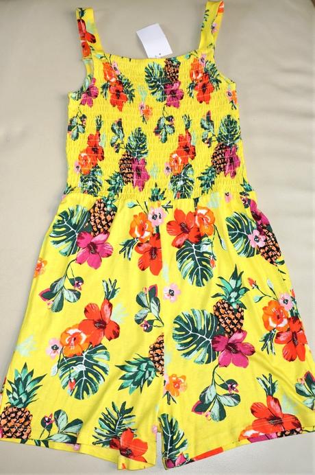 158/164 h&m kvietkovany overal,playsuit,13-14 r., h&m,164
