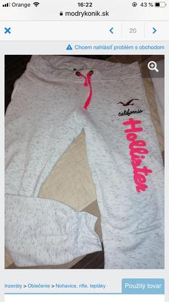 Teplaky hollister, hollister,l