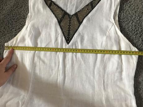 Biele ľanové šaty v.l, l