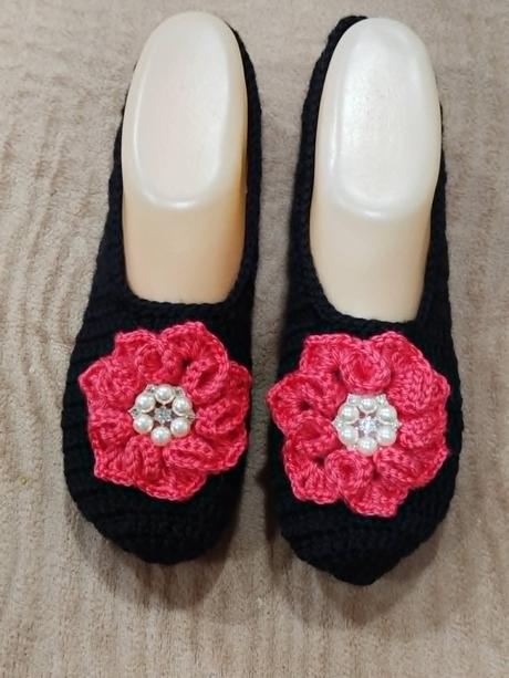 Háčkované papučky 6, 38