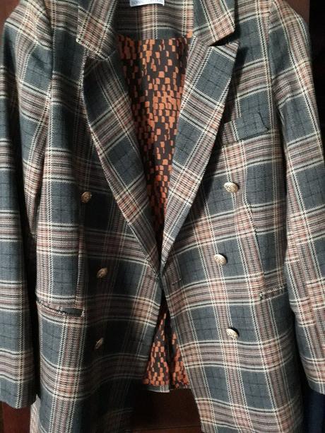 Vintage kárované sako - s, 36