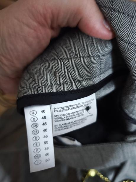 Sivé široké nohavice c&a 44/46, c&a,44