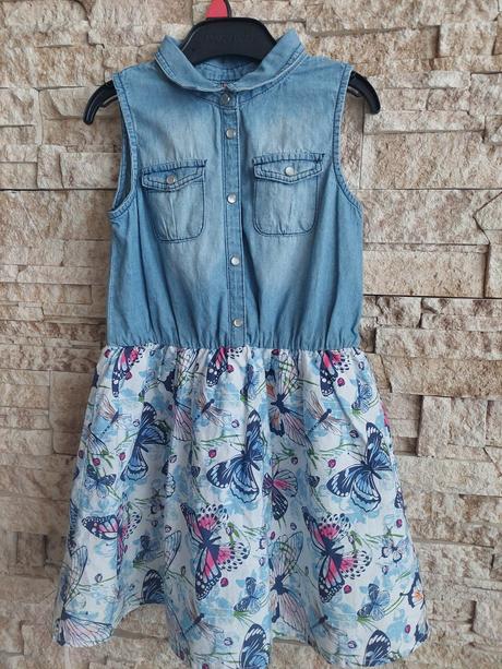 Šaty s motýlikmi 128, dopodopo,128