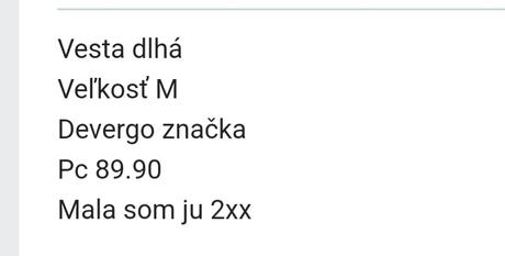 Vesta čierna, devergo,m