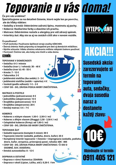 Čistiace, upratovacie a tepovacie služby.,