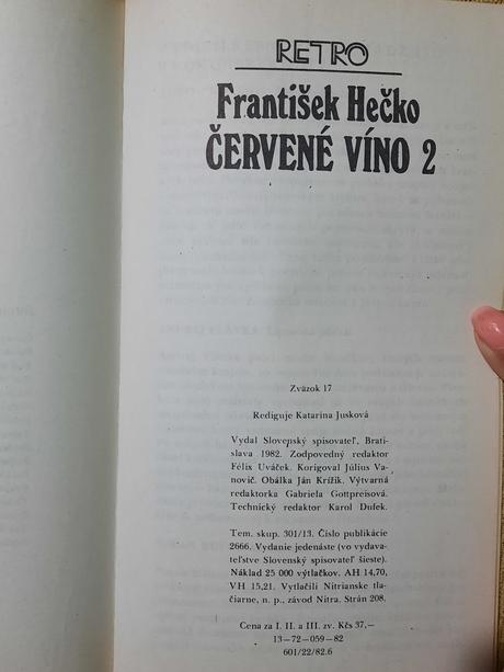 František hečko - červené víno 1, 2, 3, 