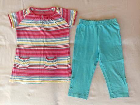 Letné dlhé tričko + legíny veľ. 116, tchibo,116