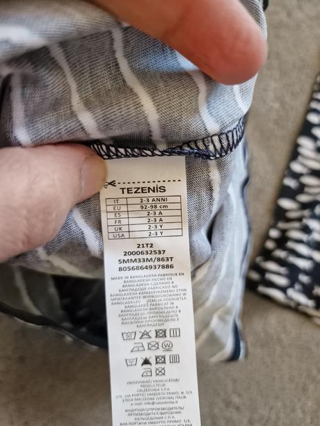 2ks detské tričko s kratkym rukavom, tezenis,92