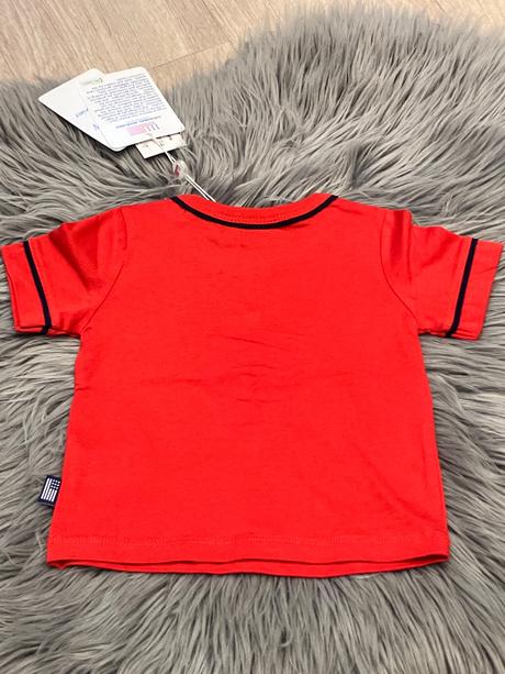 Chlapčenské tričko s potlačou červené (6-9 mes.), original marines,68