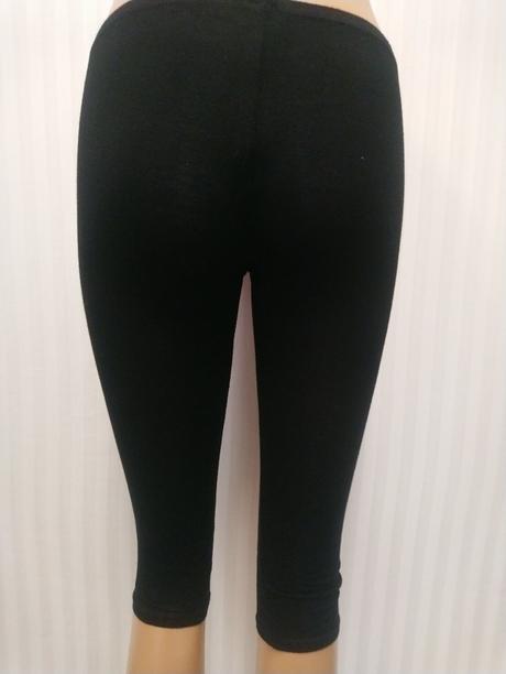 Dámske elastické čierne 3/4 legíny, italy, xs, xs