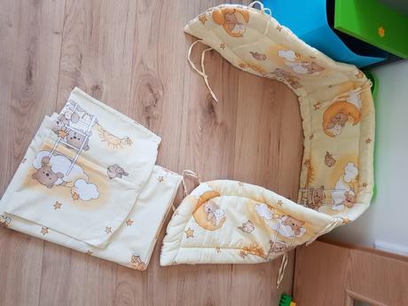 Hniezdo,baldachin a obliecky- macko na obláčiku, 