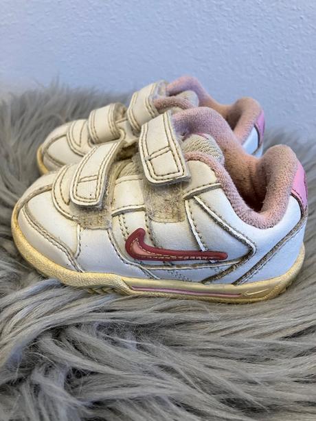 Dievčenské tenisky bielo ružové nike (19), nike,19