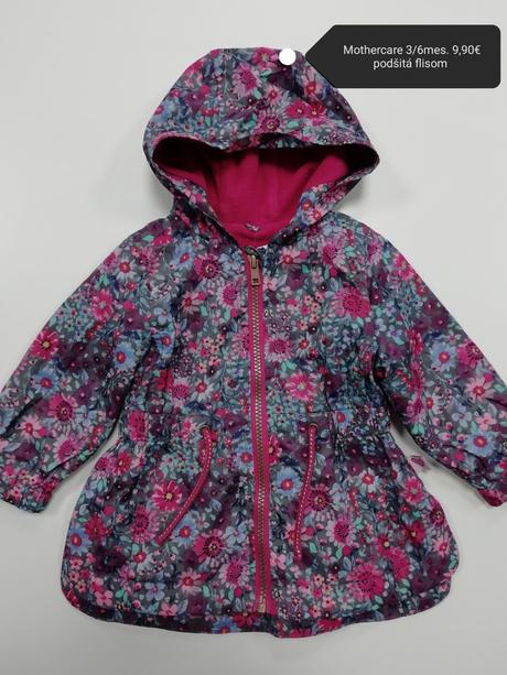 Prechodná kvetinová bunda, mothercare,68
