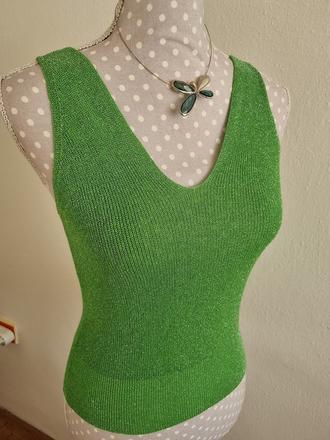Pletený trblietavý top s, s