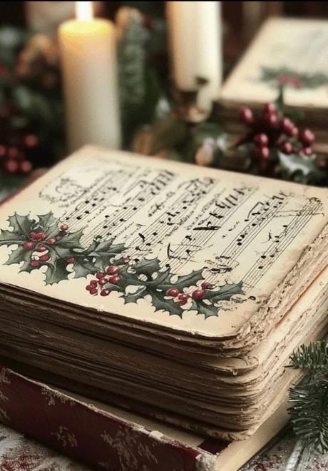 Starý notový papier 5 ks, 