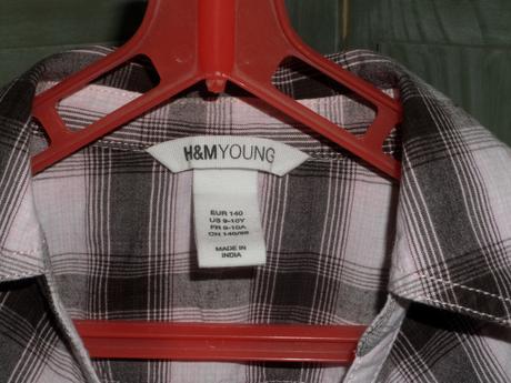 Káro blúza, h&m,140