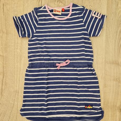 Šaty lego bavlnené modré paskované, lego,104