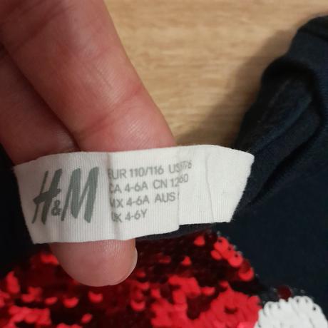 Vianočné tričko, h&m,110