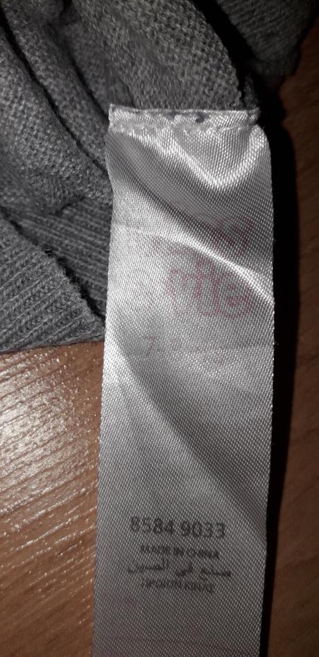 Dlhý sivý pulóver miss e-vie, evie angel,128