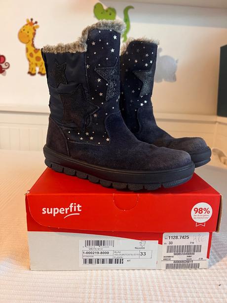 Kvalitné zimné čižmičky superfit veľkosť 33, superfit,33