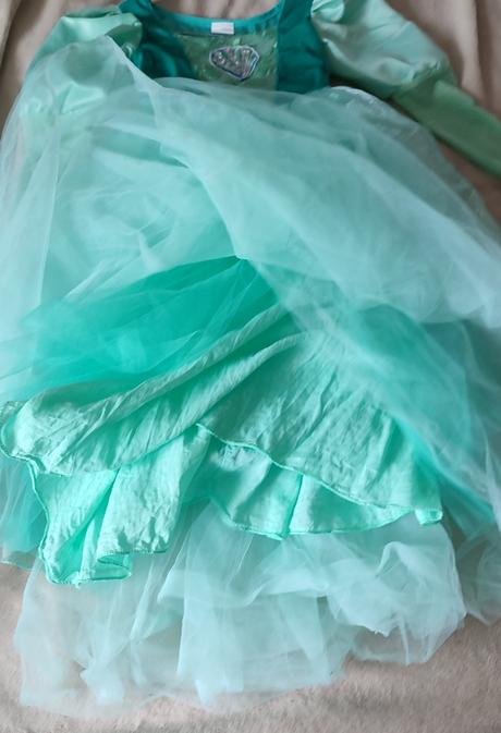 Kostým ariel zelené šaty velk. 122-128 (7r), 