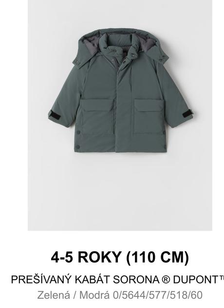 Prešívaná bunda/kabát 110, zara,110