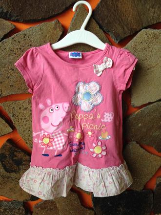 Krásne tunikové/sukničkové tričko peppa p &, george,86