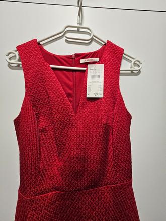 Nové šaty červené elegantné orsay, orsay,s