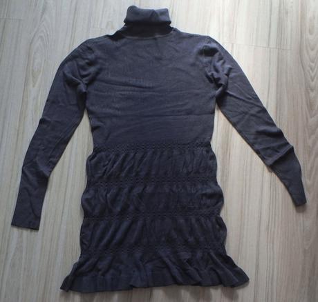 Pletené rolákové minišaty/tunika, v. s/m, 38 - s