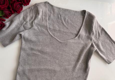 H&m - rebrové midi šaty, h&m,m