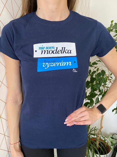 Tričko s nápisom ,,modelka,,, l