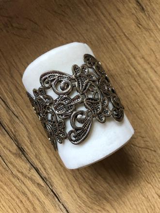 Náramok strieborný - čipka, 