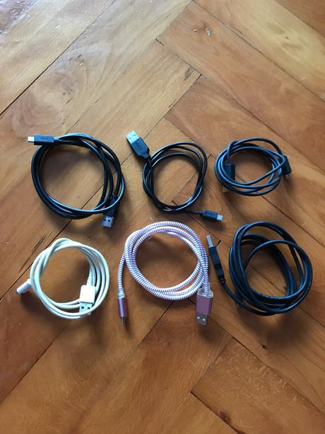 6 ks usb - mini usb a micro usb káble,