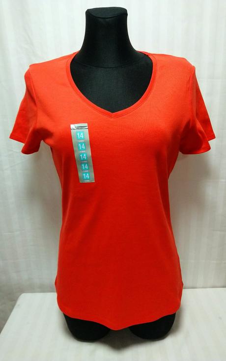 Dámsky červený bavlnený top, marks & spencer, marks & spencer,l