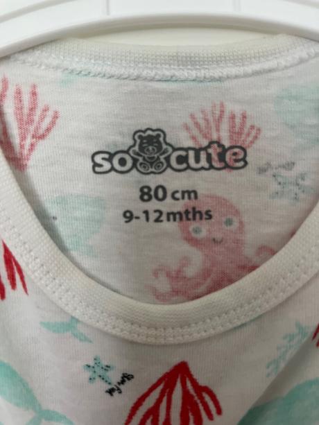 Letny romper/dupacky s kratkym rukavom, 80