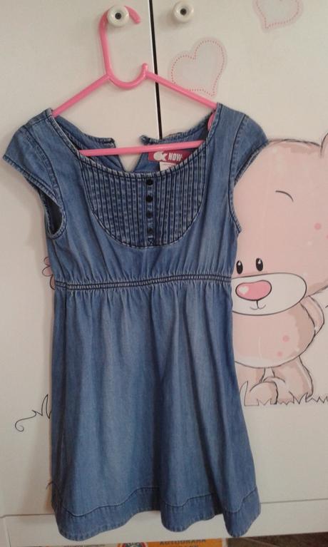 Riflové šaty 3 ks, h&m,122