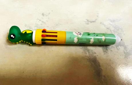 10 farebné guličkové pero dinosaurus, 