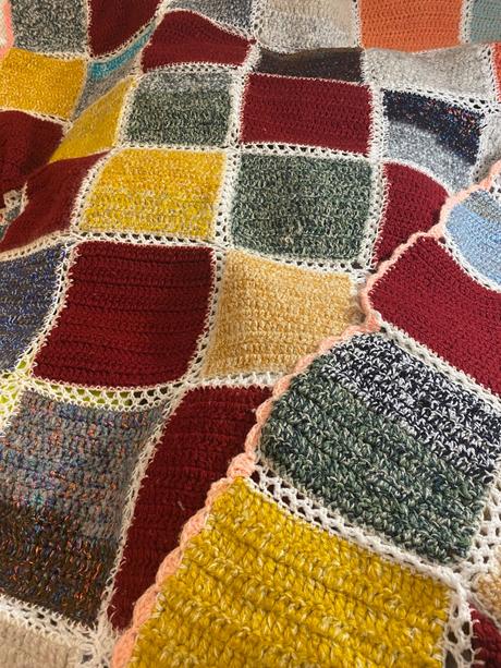 Krásna rôznofarebná ručne robená deka prikrývka 1,