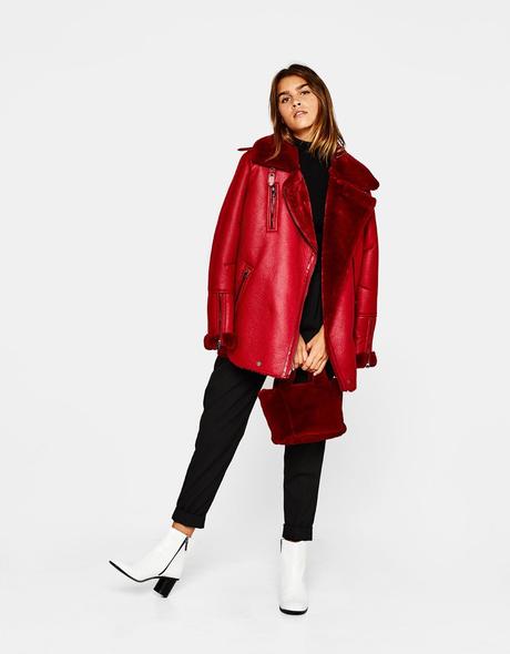 Krásna kožušinková bunda značky bershka, bershka,s